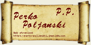 Perko Poljanski vizit kartica